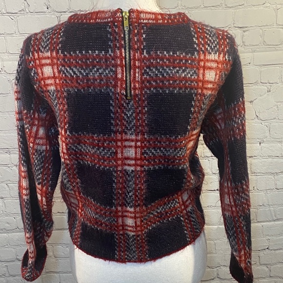 FOREVER 21 Crewneck Sweater Plaid-Small - Picture 3 of 3